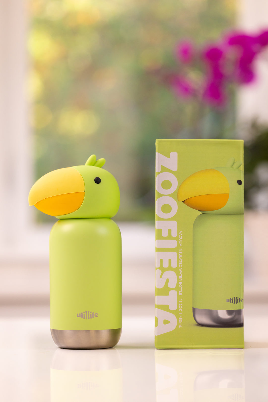 Gabby Toucan kids water bottle - stainless steel insulated drink bottle for children - Pijo Australia