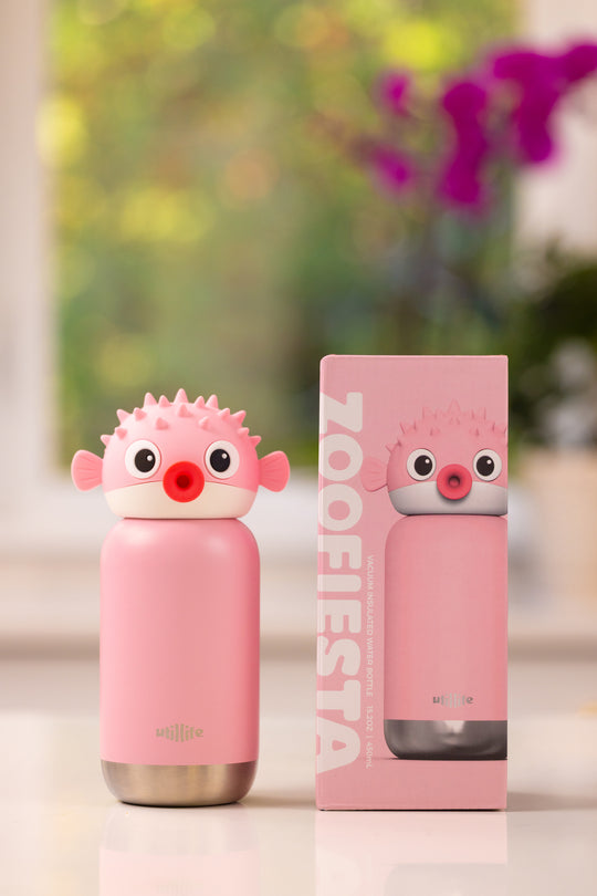 Tonny Pufferfish kids water bottle - stainless steel insulated drink bottle for children - Pijo Australia