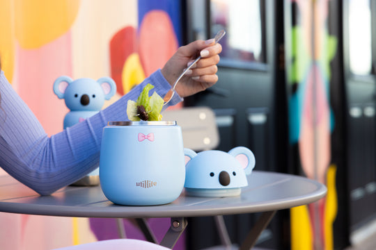 Milo Koala food jar open lid - lunch salad - Pijo Australia