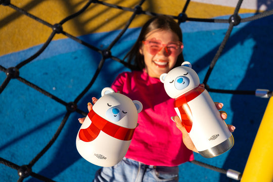 Pijo insulated kids water bottle and food jar lifestyle shot