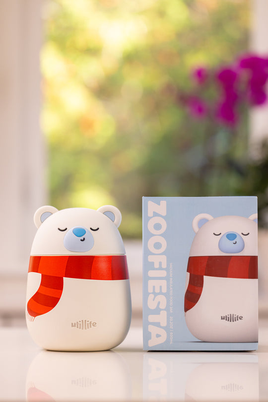 Sugar Polar Bear kids insulated food jar - stainless steel food container for children - Pijo Australia