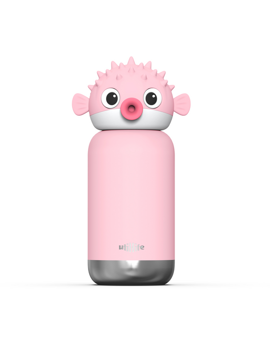 Tonny Pufferfish kids water bottle - stainless steel insulated drink bottle for children - Pijo Australia